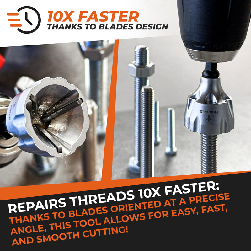 [Australia - AusPower] - THORVALD Deburring External Chamfer Tool with Tungsten Carbide Blade - Deburr Tool for All Thread, All Metal Rod, Pipe, PVC, 3D Printing - 1/8" to 3/4" Diameter (3~19mm) - User Guide + Video Tutorial 