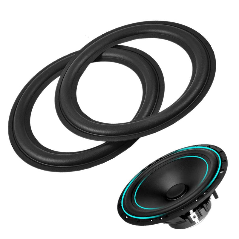 [Australia - AusPower] - Tihebeyan 2PCS 8 Inch Perforated Rubber Speaker Loudspeaker Speaker Surround Repair Rubber Woofer Edge DIY Repair Parts 