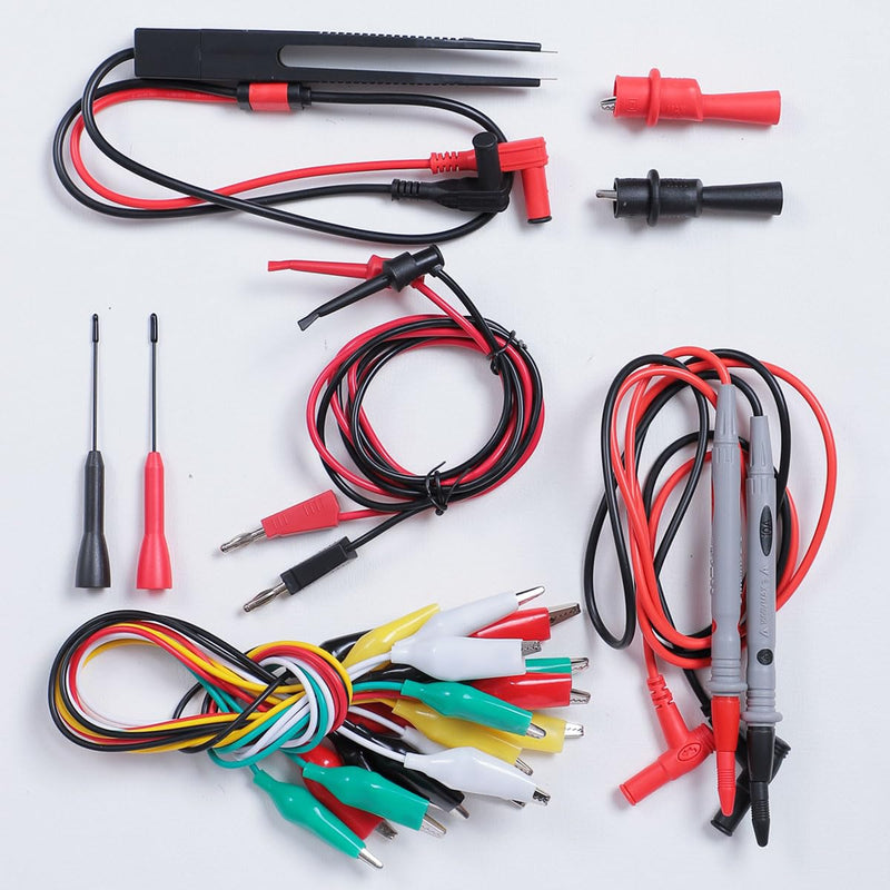 [Australia - AusPower] - TKDMR 19Pcs Electrical Multimeter Test Leads Set with Alligator Clips Test Hook Test Probes Lead Professional,5 Colors Jumper Wires Kit 1000V 10A CAT.II TKDTL2908 