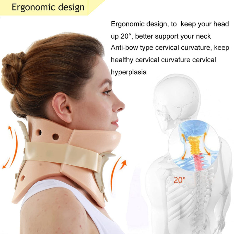 [Australia - AusPower] - Philadelphia Neck Brace Foam Lightweight Soft Cervical Collar Height 3 1/4 Inch Immobilizer Collar Support Neck Traction Device Neck and Head Braces (Size M) Odorless 