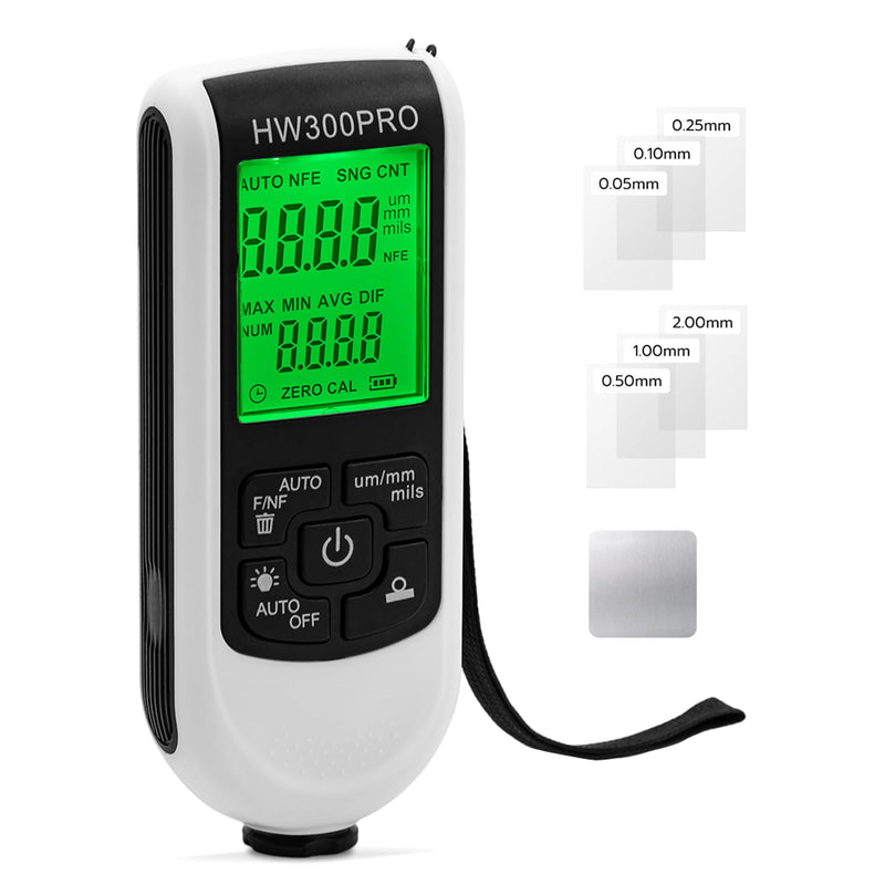 [Australia - AusPower] - Tolesum Digital Coating Thickness Gauge, Car Paint Gauge with Portable Rope, 0-2000 um Paint Thickness Gauge, Car Paint Coating Thickness Gauge for Used Car Buyers 