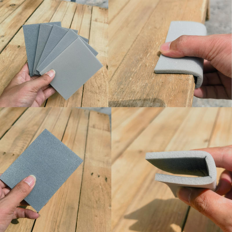 [Australia - AusPower] - 20 Pcs 3 x 4 Inch 400-3000 Grit Sanding Sponge Set, Ultra Fine Sanding Sponges Pads, Soft Foam Hand Sander Block Wet Dry Sandpaper for Model Drywall Metal Wood Furniture Polishing 
