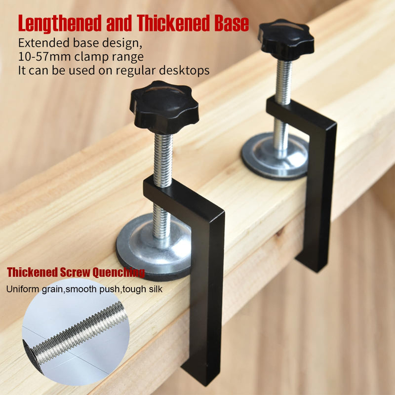 [Australia - AusPower] - G clamps for woodworking, C-Clamp For Wood Plastic Cutting Drilling Reversed C-Clips 10-57mm For Workpiece Fixing Hand Tool Parts (4) 4 