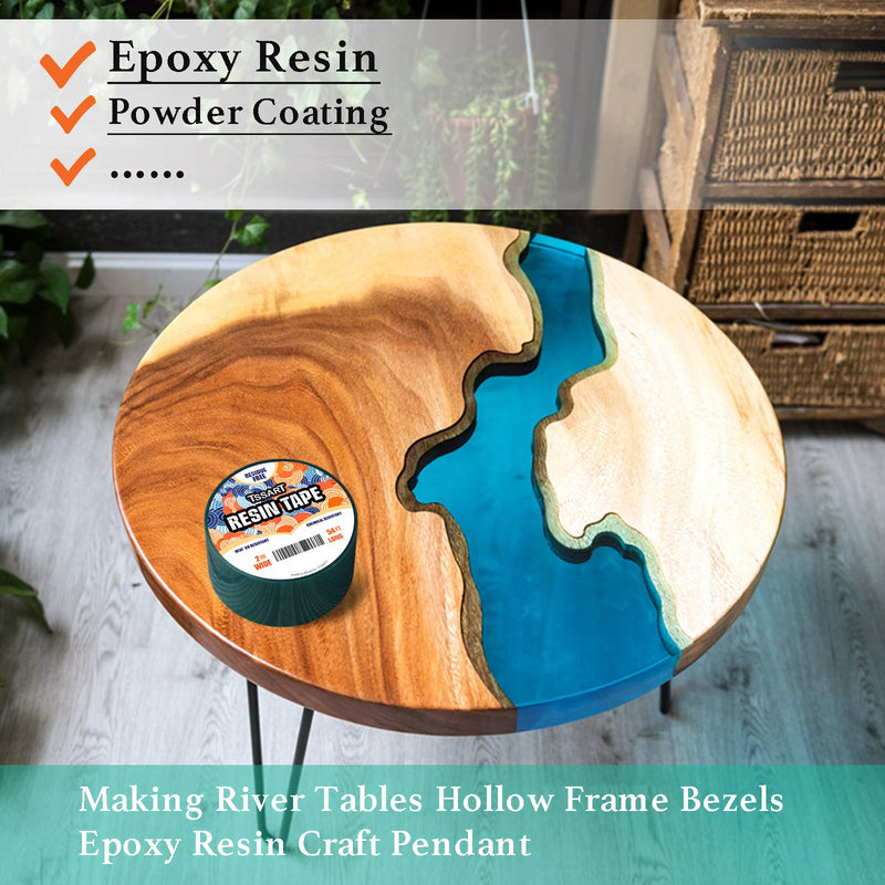 [Australia - AusPower] - Resin Tape for Epoxy Resin Molding - Thermal Silicone Adhesive Oxidation and High Temperature Resistance Easy Peeling, Epoxy Release Tape for River Tables - 2 inch Wide 54FT Long 