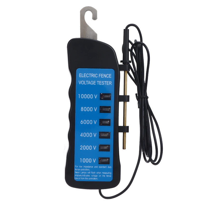 [Australia - AusPower] - Uadme Pasture Fence Tester, Long Term Use, Voltage Tester, Current Meter, Electric Fence, Troubleshooter, Voltmeter, 1000-10000 V with 6 Lamps, for Agricultural Livestock Equipment 