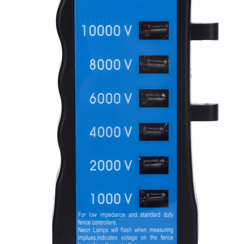 [Australia - AusPower] - Uadme Pasture Fence Tester, Long Term Use, Voltage Tester, Current Meter, Electric Fence, Troubleshooter, Voltmeter, 1000-10000 V with 6 Lamps, for Agricultural Livestock Equipment 