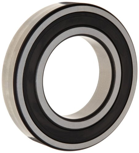 6204-2RSR Radial Bearing, Single Row, ABEC 1 Precision, Double Sealed, Steel Cage, Normal Clearance, Metric, 20mm ID, 47mm OD, 14mm Width, 10000rpm Maximum Rotational Speed, 1500lbf Static Load Capacity, 2900lbf Dynamic Load Capacity