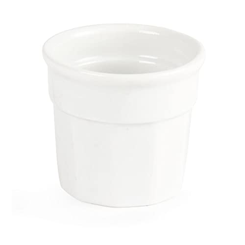 Olympia Whiteware Porcelain Dipping Pots 45x50mm, White, 12 Pack
