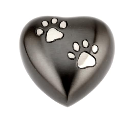 URNS UK Chertsey Heart Cremation Ashes Keepsake Urns Black