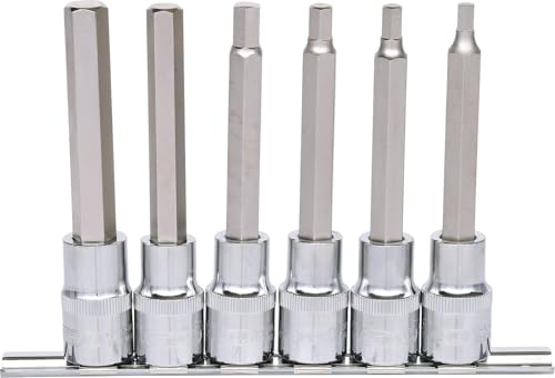 KS Tools 918.1336 Chrome Plus Hex Bit Socket Set Long (6 Pieces)