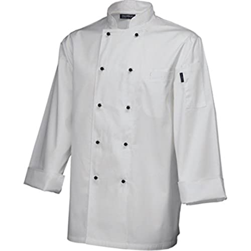 Genware NEV-NJ08-S Jacket, Superior Long Sleeve, Small, White