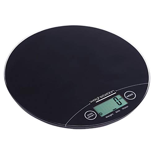 Vogue Digital Black Round Scale (Not Gov Stamped) 5Kg /11lbs Grad. 1g/0.1oz