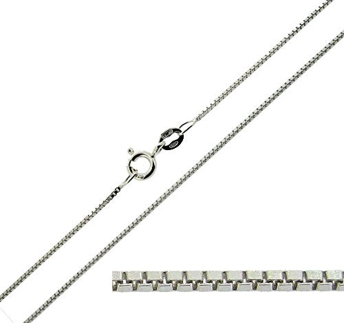 Christopher James of London CJoL - Solid 925 Sterling Silver 30" (76cm) 1.2mm Wide Box Chain In Gift Box - 6.2g