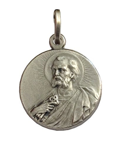 925 Sterling Silver Saint Peter The Apostle Medal