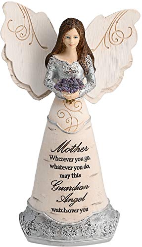 Pavilion Gift Company Elements Mother Guardian Angel Figurine, 6", Purple 82401