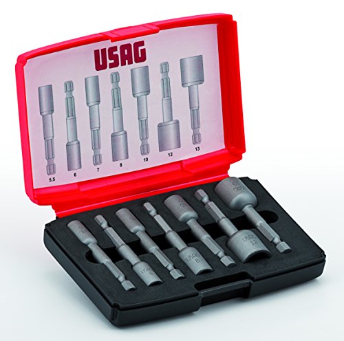 USAG U06640015 - 664 B/S7 - Assortment with magnetic socket bits for hexagonal screws (7 pcs.) - 1/4"