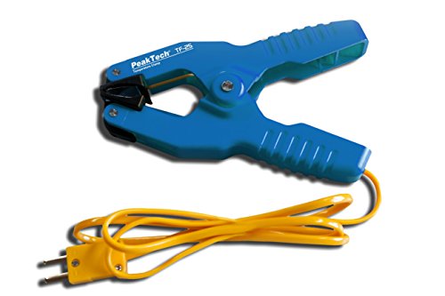PeakTech Practical Temperature Sensor, Type K, as Clamping Pliers/Clamp for Pipes, 1 Piece, TF-25 Single