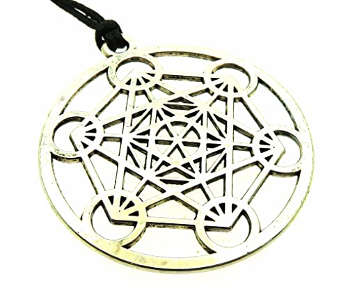 Silver Plated Angel Metatron Cube Pendant