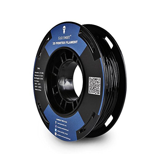 SainSmart Small Spool, 1.75 mm, Thermoplastic Polyurethane (TPU), Flexible 3D Filament, 250 g, Accuracy +/- 0.05 mm, Shore 95A, Red Black