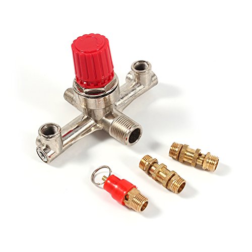 Air Compressor Regulator Valve Double Outlet Zinc Alloy Base Part for Switch