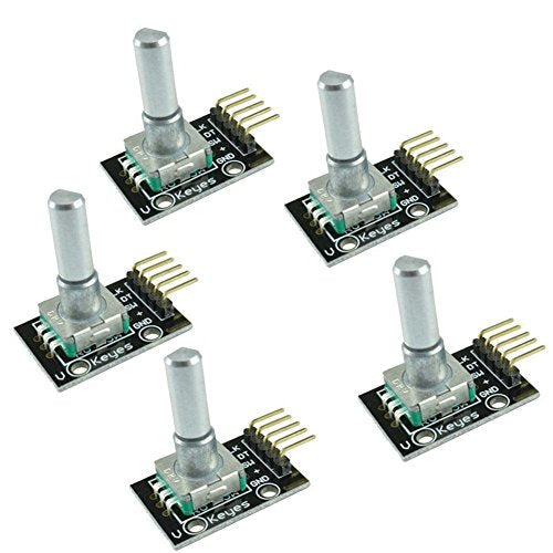 DollaTek 5Pcs KY-040 Rotary Encoder Module Brick Sensor Development Board