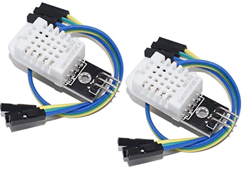 2pcs DHT22 Digital Temperature Humidity Sensor AM2302 Module with PCB and Cable | 2pcs DHT22 / AM2302 Temperature and Humidity Sensor for Arduino and Raspberry Pi
