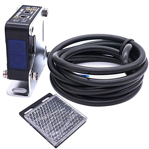 Taiss/Indoor Wall Mounted Photoelectric Beam Sensor 24-240VDC 24-240VAC Retroreflective photoelectric Sensor Switch Proximity Switch Induction Distance 5M BEN5M
