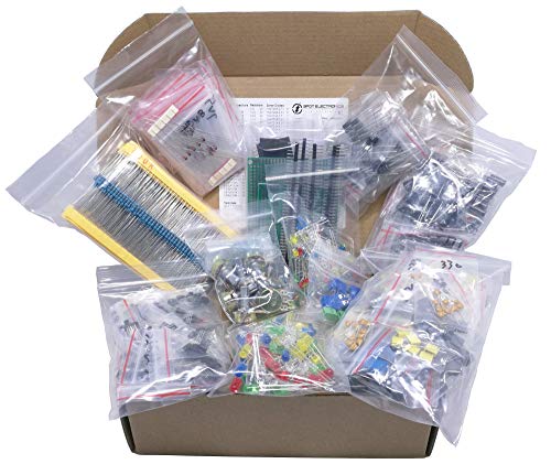 XL Electronic Component Kit Assortment, Capacitors, Resistors, LED, Transistors, Diodes, Zener, Potentiometers (1760 pcs) (1760) 1760