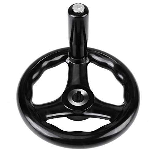 Black Round 3 Spoke Hand Wheel Electric Wood Bakelite Three Hand Wheel Machine Hand Wheel 12 * 125mm for Lathe Milling Machine