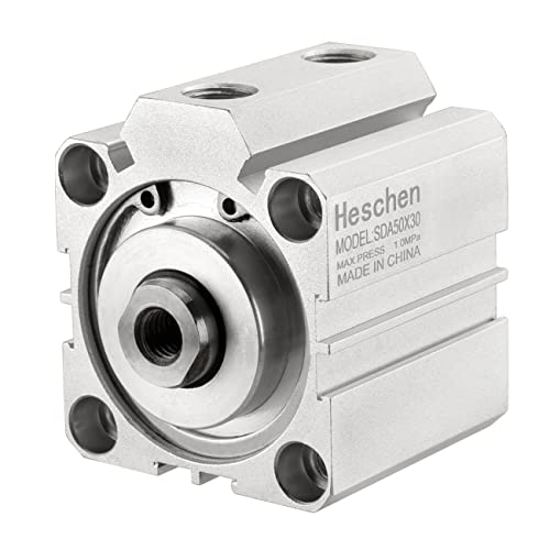 Heschen Compact Aluminum Air Cylinder SDA 50-30 Bore 50mm Stroke 30mm