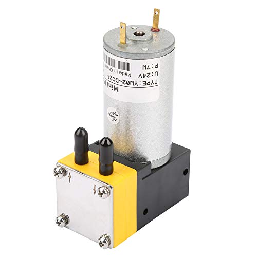 Hyuduo 24V 0.4-1L/min Miniature Electric DC Motor Air Pump Motor Diaphragm Vacuum Pump Vacuum Self Priming Mini Vacuum Pump Oxygen Circulate Air Pumping Motor for Air Liquid Equipment