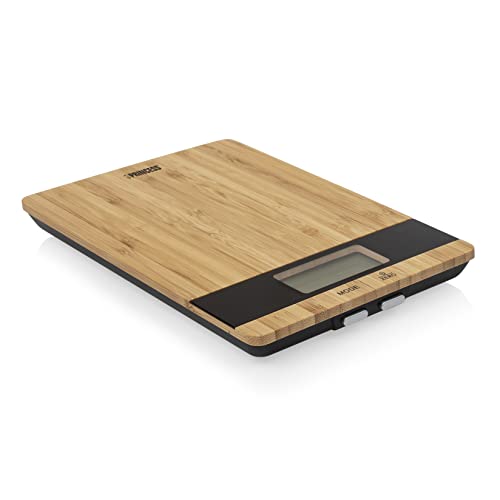Princess 492944 Pure Kitchen Scale, 5kg Capacity, Battery Powered, Bamboo