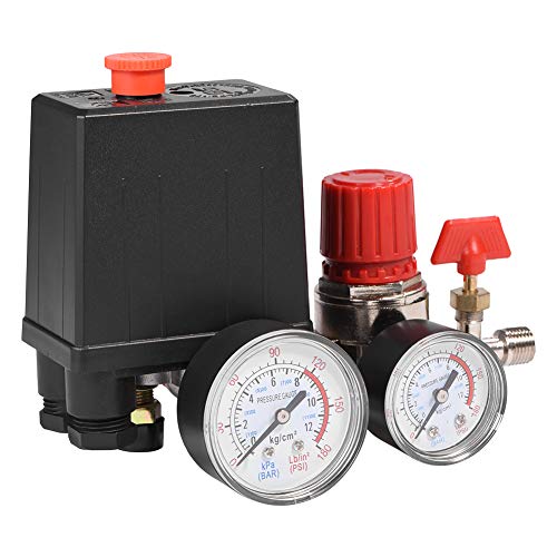 Mumusuki Air Compressor Pressure Switch Control Valve Regulator with Gauges for Fast Pressure Reduction 0.05-1.2Mpa 3000L/min
