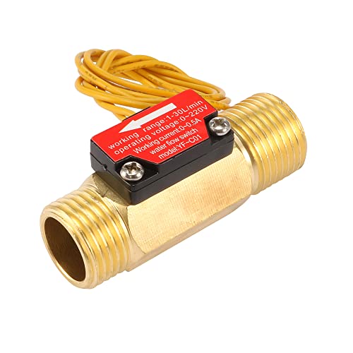 sourcing map G1/2 Hall Effect Liquid Water Flow Sensor Switch Flow Meter Counter 1-30L/min YF-C01