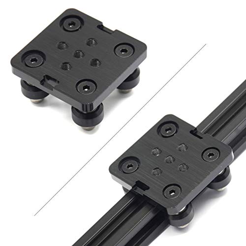 Small V-Wheel with Plate for 2020 Aluminum Profile for CNC and 3D Printer Parts Kossel Black Wheel Small Wheel