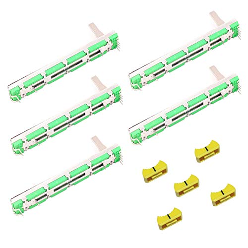 5PCS Straight Slide Potentiometer Mixer Fader B103 10K Ohm 75mm Dual Channel Fader