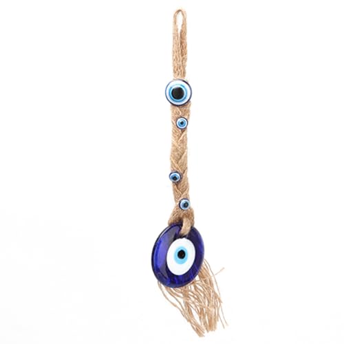 HEEPDD Turkish Blue Evil Eye Wall Hanging, Handcrafted Glazed Resin Amulet for Home Office Decor, Protection Charm for Housewarming Gift, New Homeowners and Spiritual Décor Enthusiasts