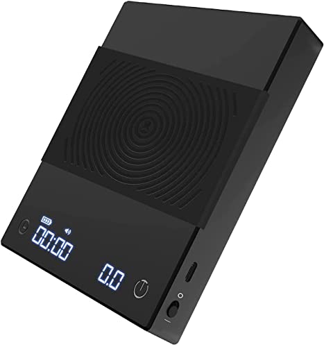 TIMEMORE Coffee Scale Basic 2.0 Electronic Espresso Scale with Timer,2000 Grams and Water Flow Rate and Timer Function,Flow Rate Display 2024 Upgraded Version Black