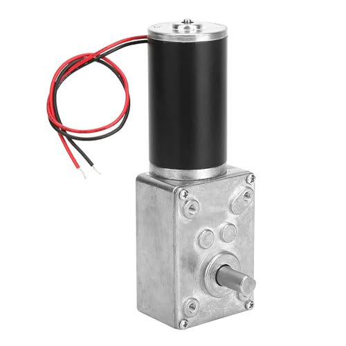 High Torque 12V Gear Motor, 8mm Shaft Low Noise Metal Electric Speed Reduction Motor for Curtain Machines Smart Devices