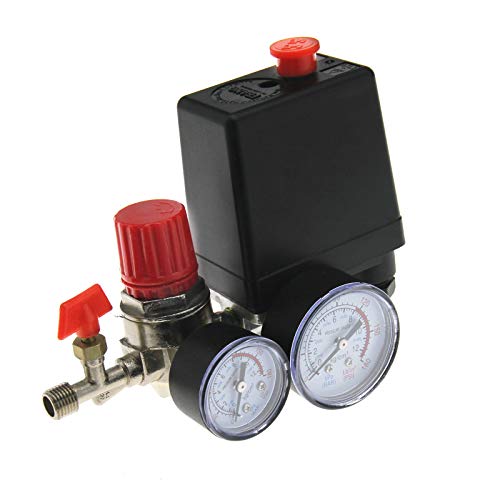 Air Compressor Pressure Valve Switch Control Relief Regulator Gauges 90-120 PSI