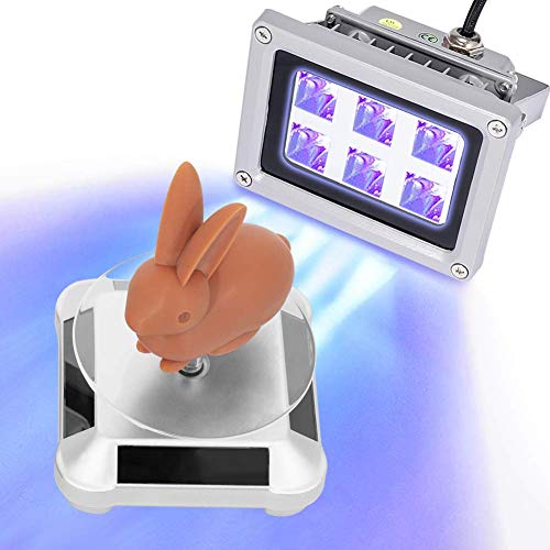 Sovol 3D Printer Resin UV Curing Lamp with Solar Turntable 360° Rotating Stand for SLA DLP 3D Printer Solidify Photosensitive UV 405nm Resin Curing Light, DIY Curing Enclosure