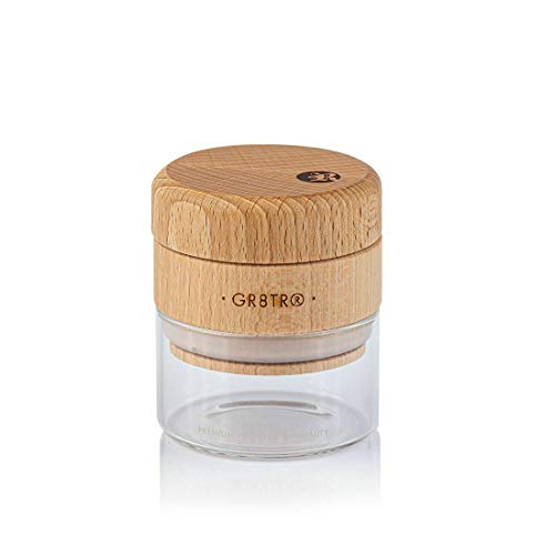 RYOT GR8TR Wood Mill with Transparent Pot Body and Beech Lid Beech Lid/Transparent Pot
