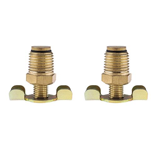 2Pcs Drain Cock for Hotdog Air Compressor Exhaust Bleed Rotating Control BSP Thread -Brass (1/4 BSP)