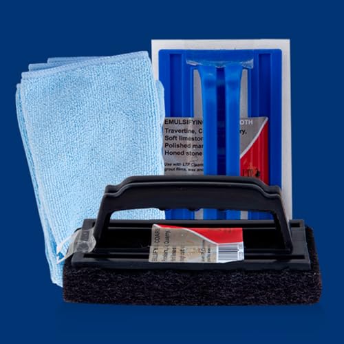 LTP Cleaning Pack3- Contains White pad with Handle, Black Pad with Handle and a Microfibre Buffing Cloth - LTP/CP/3 LTP Cleaning Pack 3
