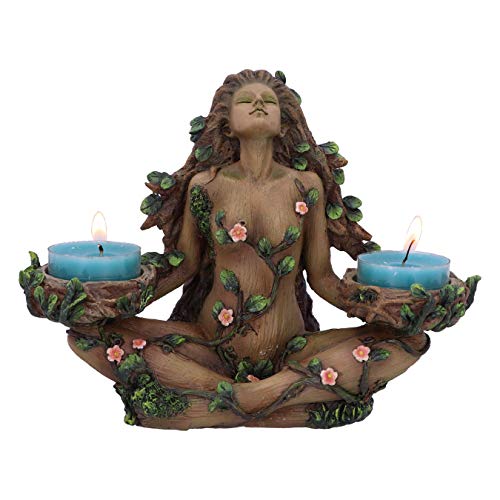 Balance of Nature Tree Spirit Double Tealight Holder 19cm, Brown