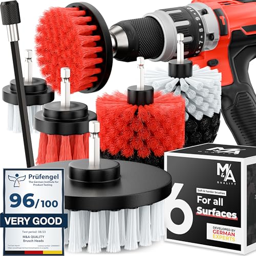 Drill Brush Attachments for Cordless Drill [Set of 6] Car, Household &more
