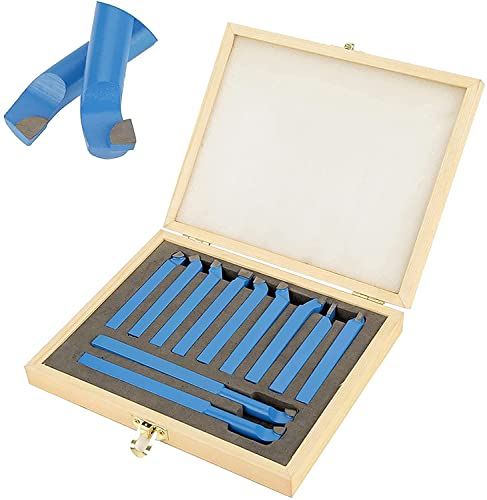 Carbide Tipped Lathe Tool Set, 8 x 8mm, 11-Piece with Case