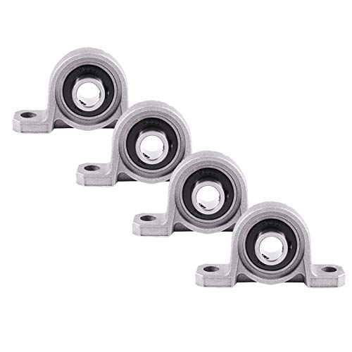 4PCS Ball Mounted Pillow Block Insert Bearing Zinc Alloy KP000（10MM） 4 KP000（10MM）