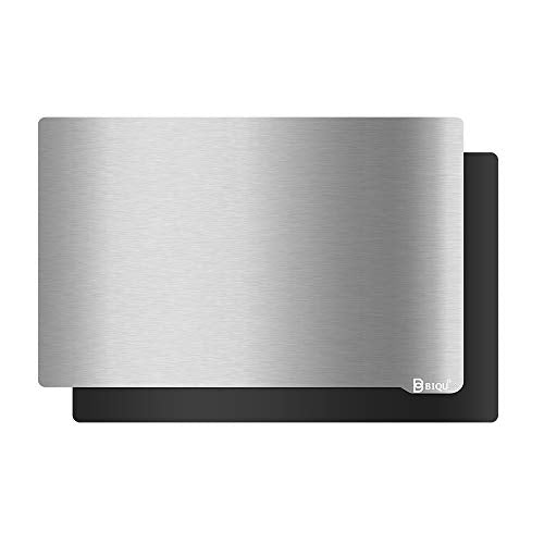 BIGTREETECH Resin Build Plate+Magnetic Sheet,196X126mm Resin Flexible Steel Plate Flex Bed for Elegoo Saturn 3D Printer (7.7X5inch),Sliver 196x126mm