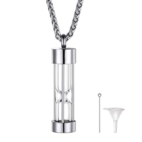 FindChic Cremation Necklace for Ashes Jewellery Keepsake Men Women Hourglass Urn Necklace